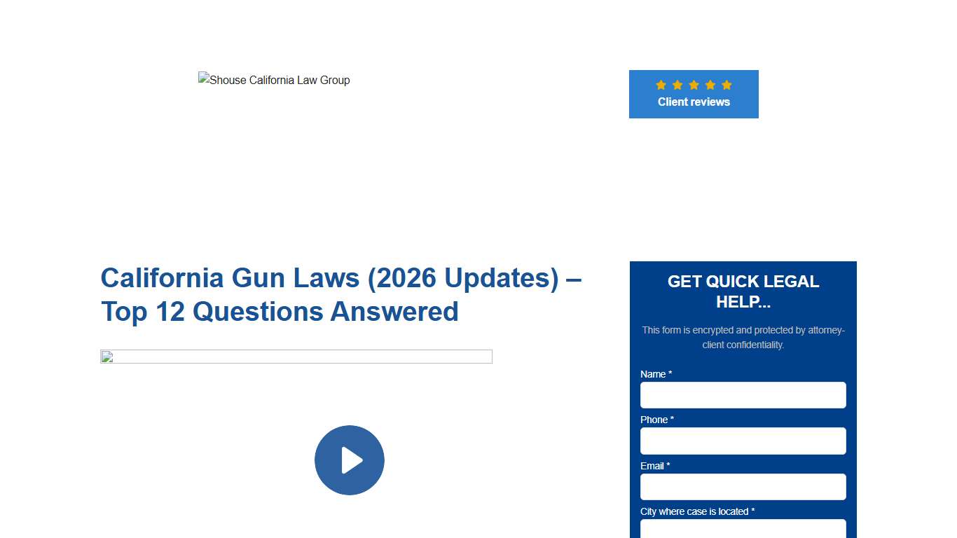 California Gun Laws 2026 - Top 12 Questions Answered